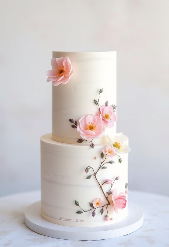 elegant floral wedding cake