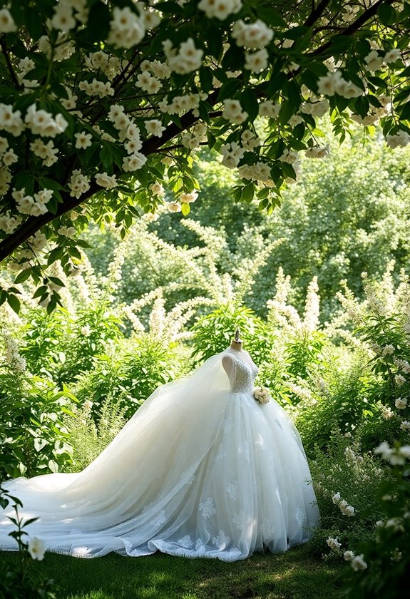 elegant floral wedding dress