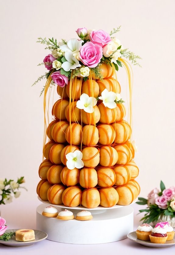 elegant french wedding dessert