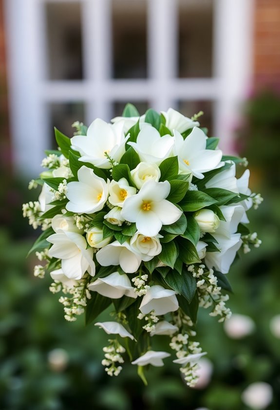 elegant gardenia wedding bouquets