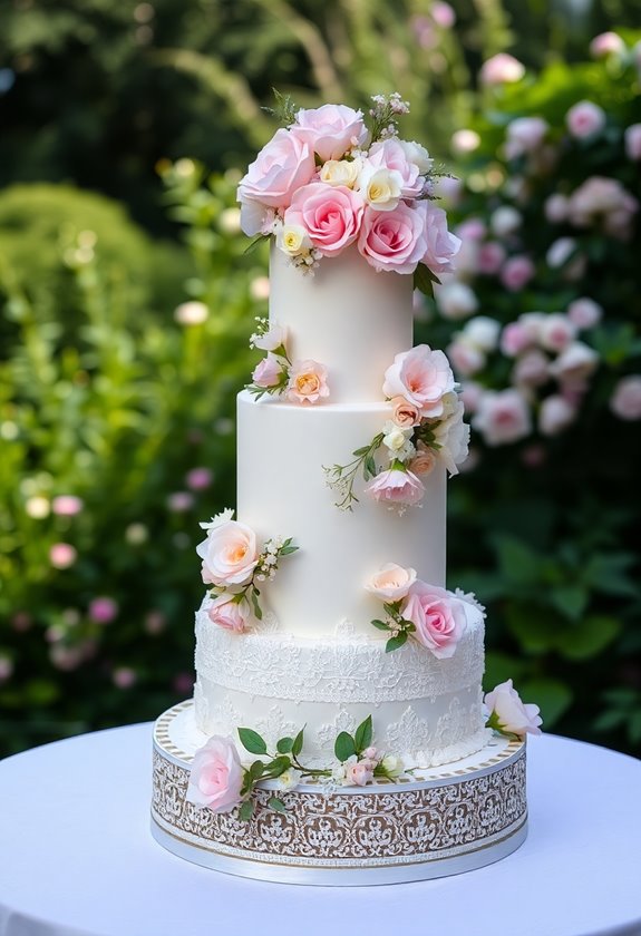 elegant gluten free wedding cake