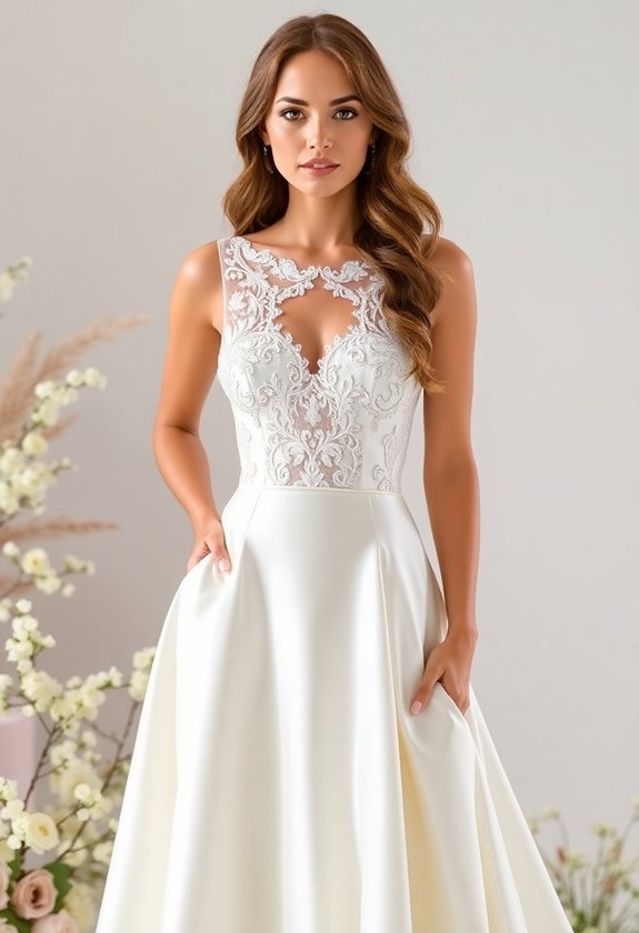 elegant gown with pockets