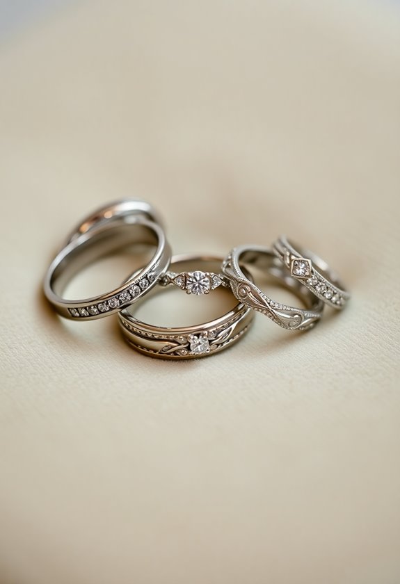 elegant hypoallergenic platinum bands