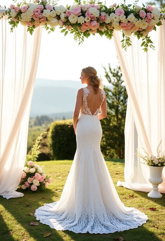 elegant lace gown design