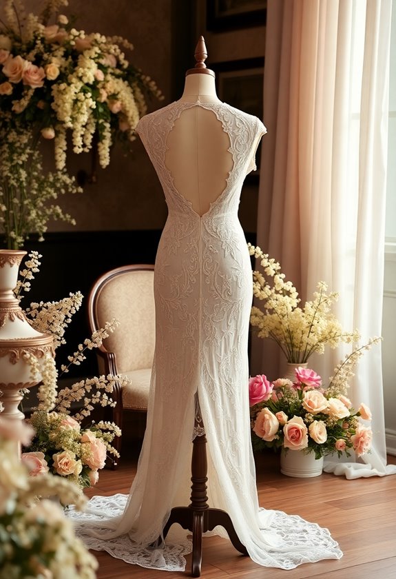 elegant lace wedding gown