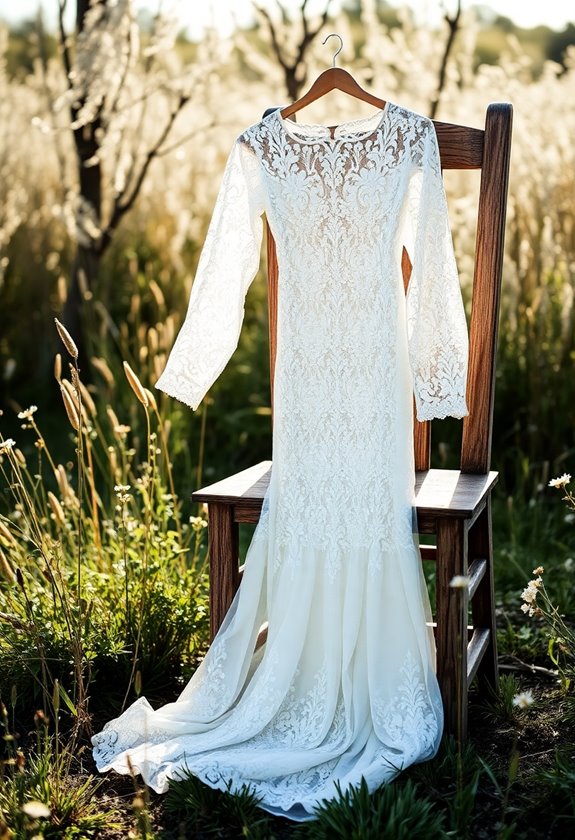 elegant lace wedding gown