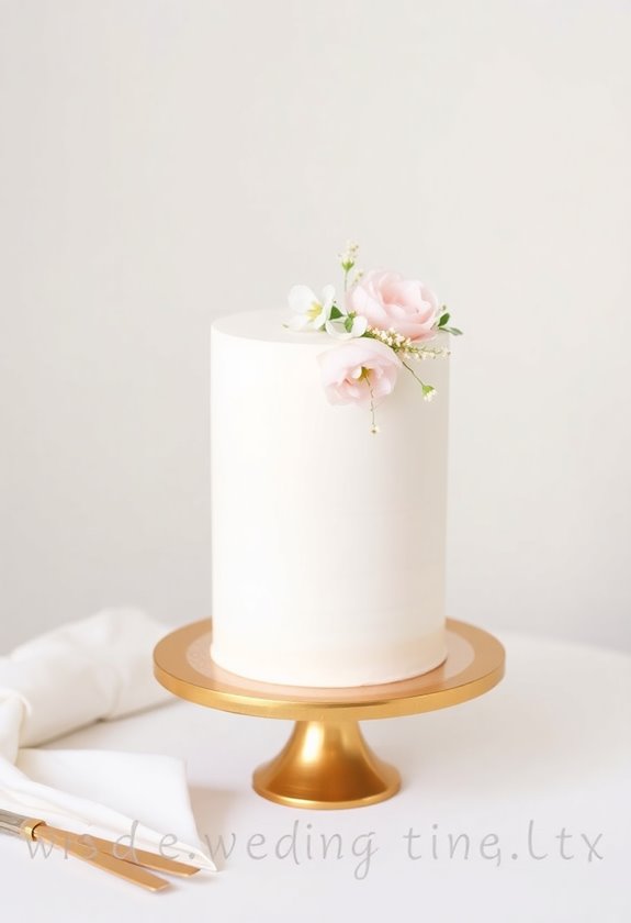 elegant minimalist wedding cake