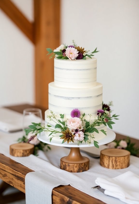 elegant minimalist wedding cake