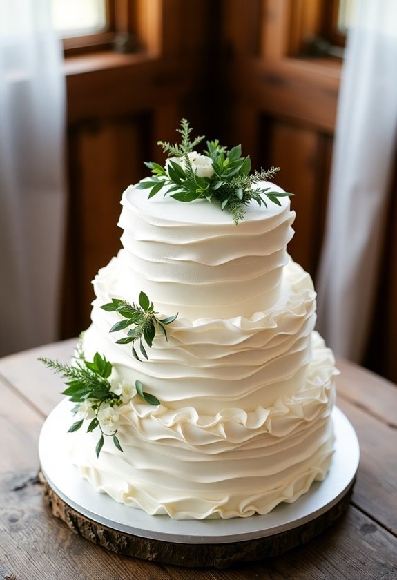 elegant minimalist wedding cakes