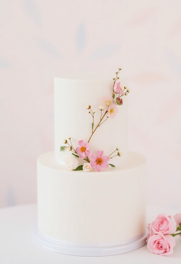 elegant minimalist wedding cakes