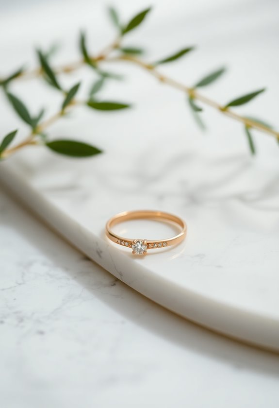 elegant minimalist wedding rings