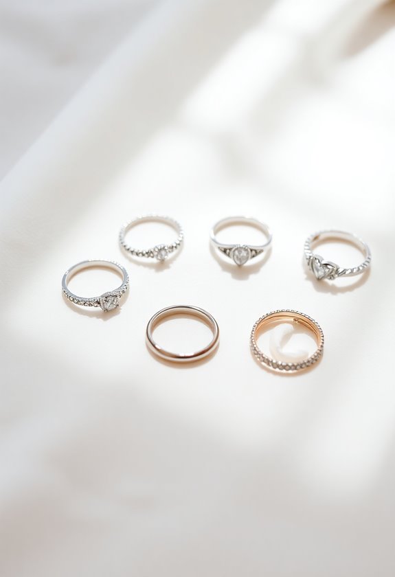 elegant minimalist wedding rings