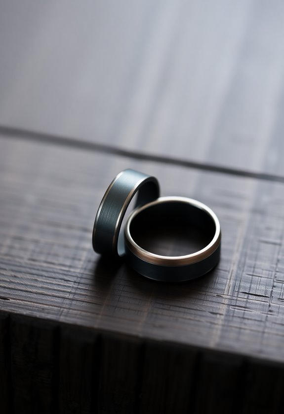 elegant minimalist wedding rings