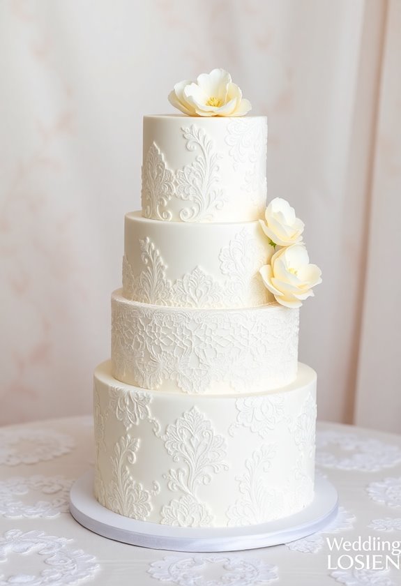 elegant monochrome lace design