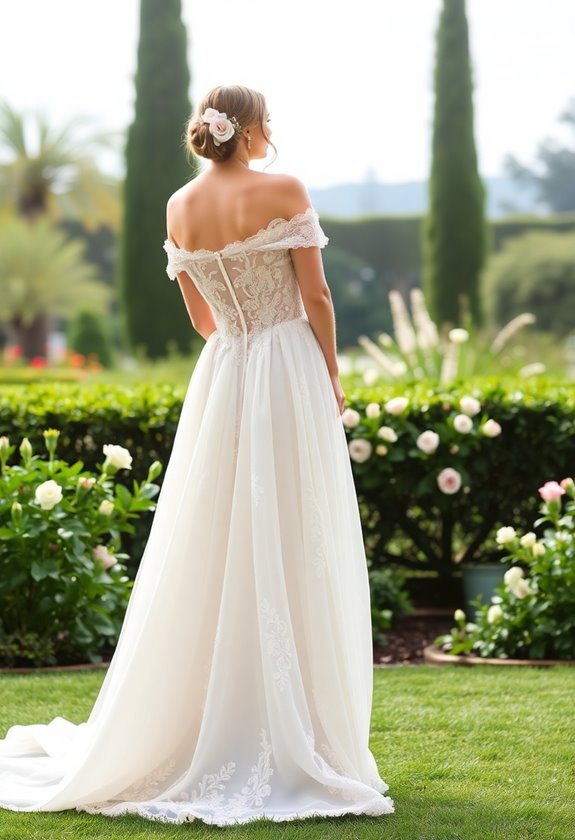 elegant off the shoulder dress