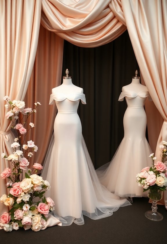 elegant off the shoulder gowns