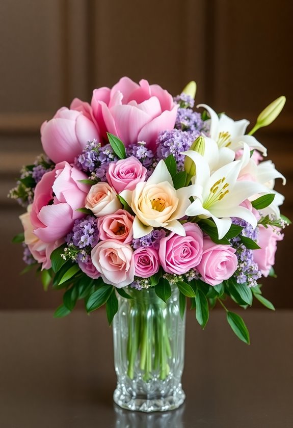 elegant pastel floral arrangements