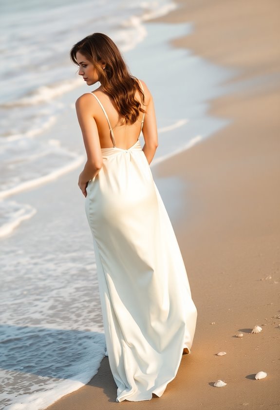 elegant satin slip gown