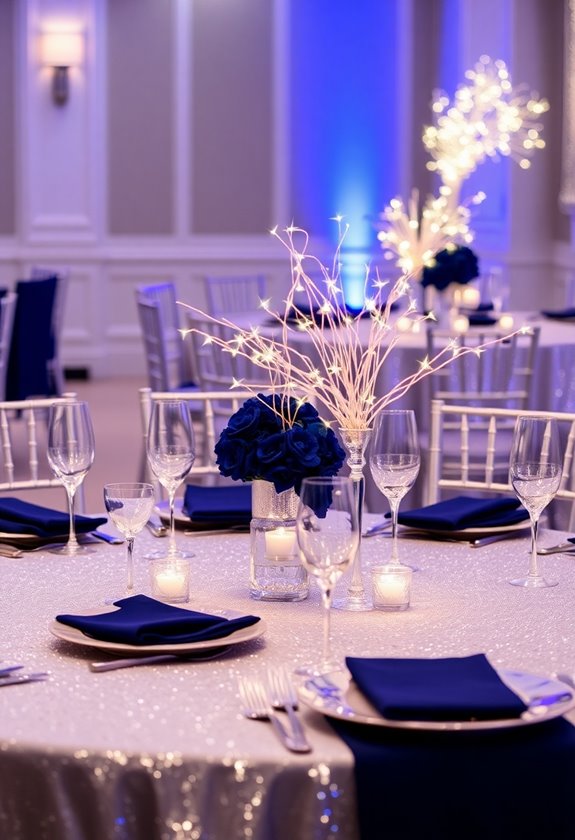 elegant silver navy theme