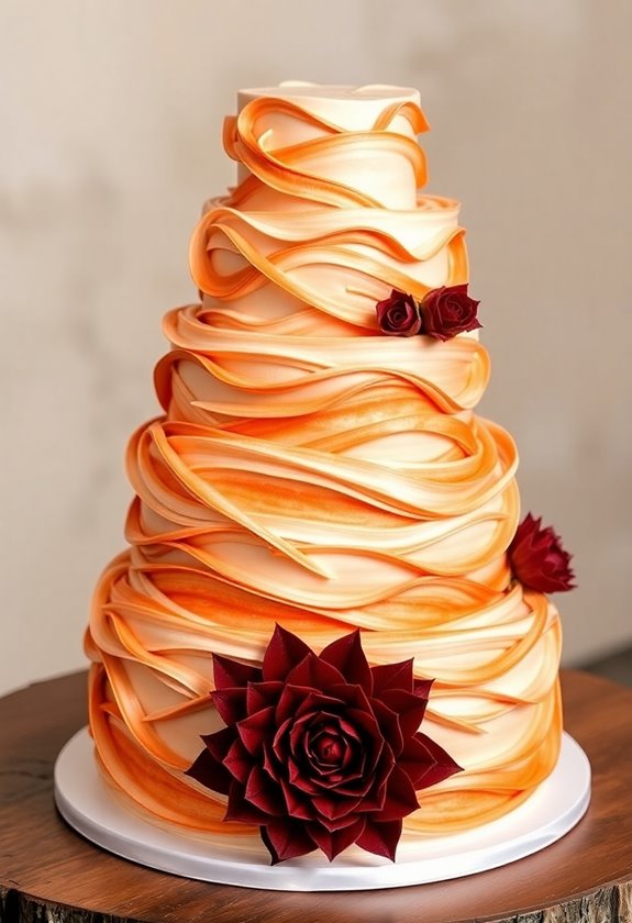 elegant textured buttercream designs