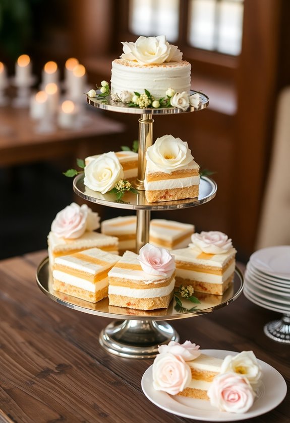 elegant tiered cake display