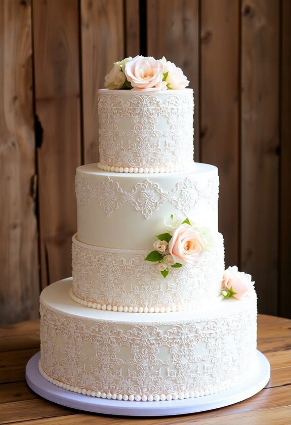 elegant vintage lace cakes