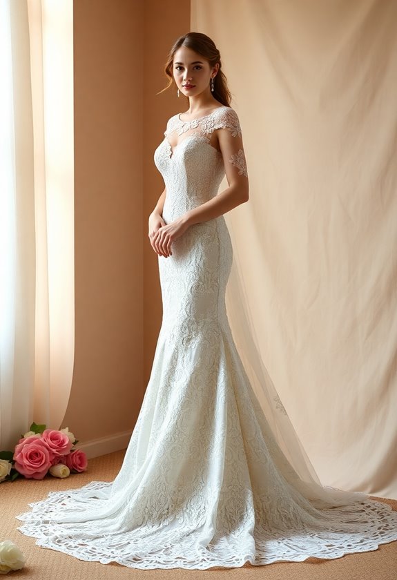 elegant vintage lace gown