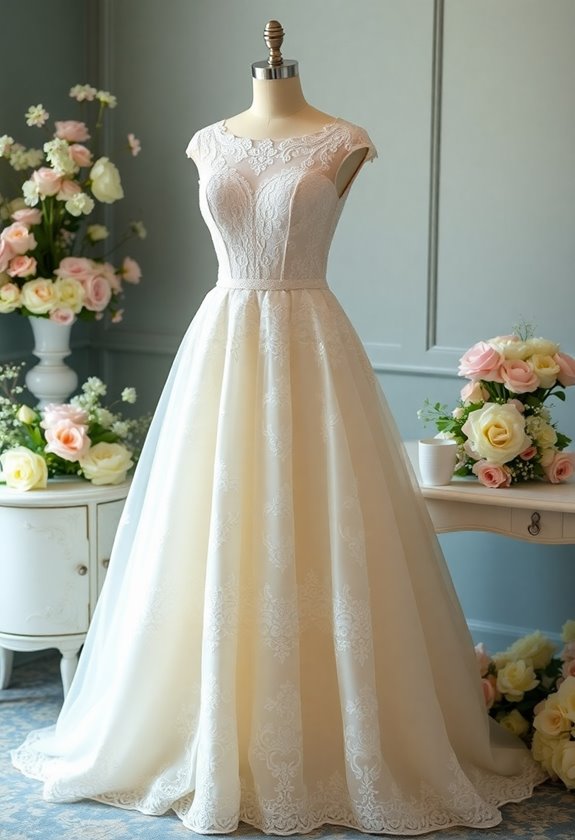 elegant vintage tea length gown
