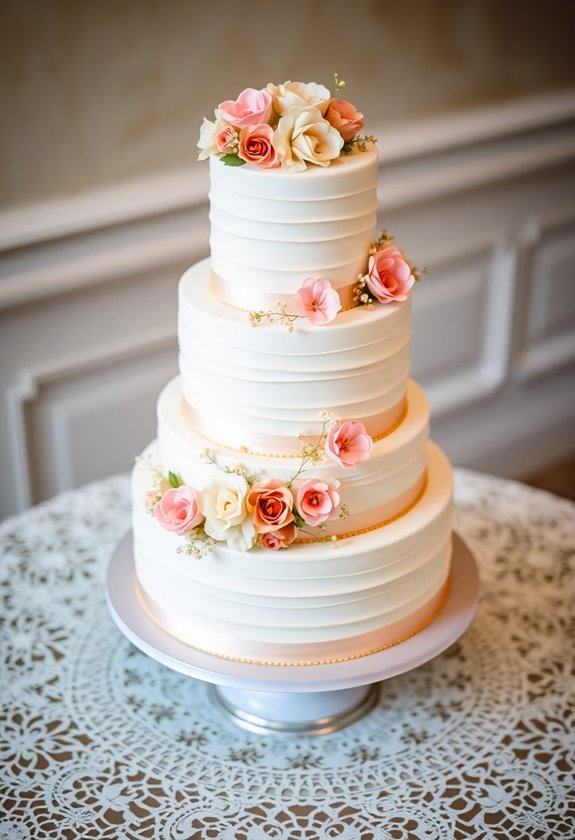 elegant wedding cake decor