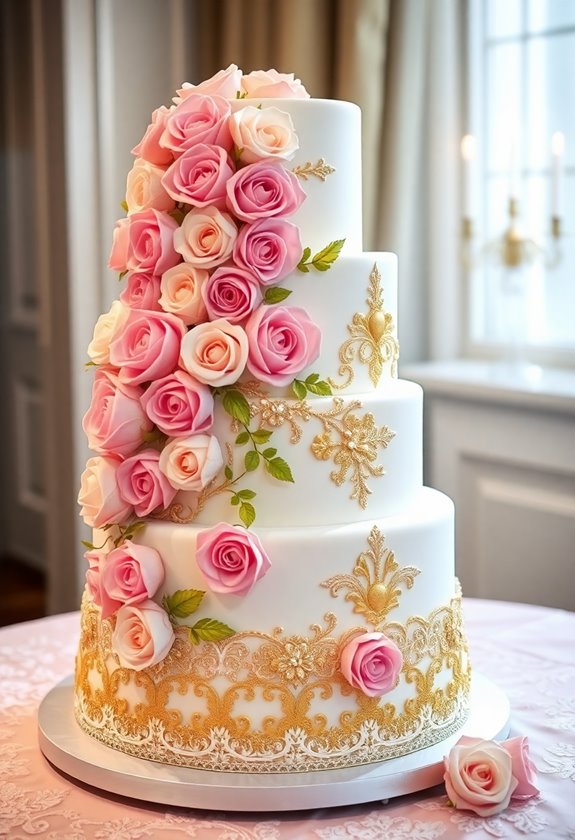 elegant wedding cake decorations