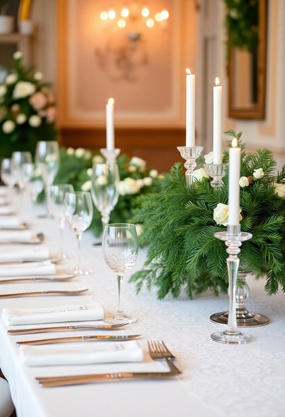 elegant winter wedding ambiance