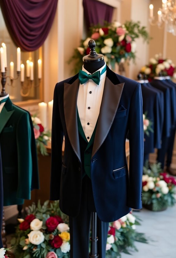 elegant winter wedding tuxedos