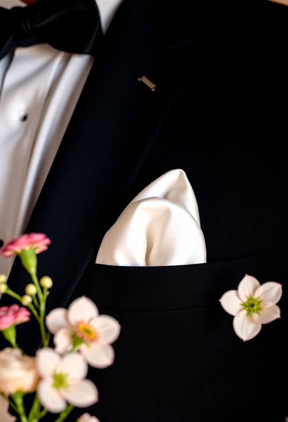 elevate tuxedo with pocket square