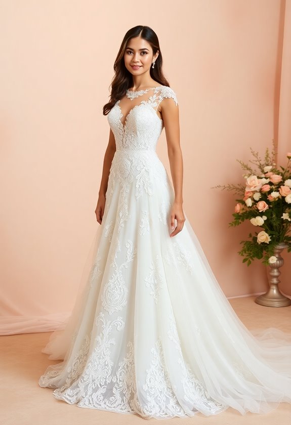 embellished a line bridal gowns