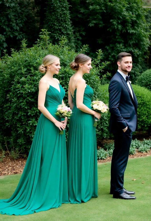 emerald green charcoal elegance