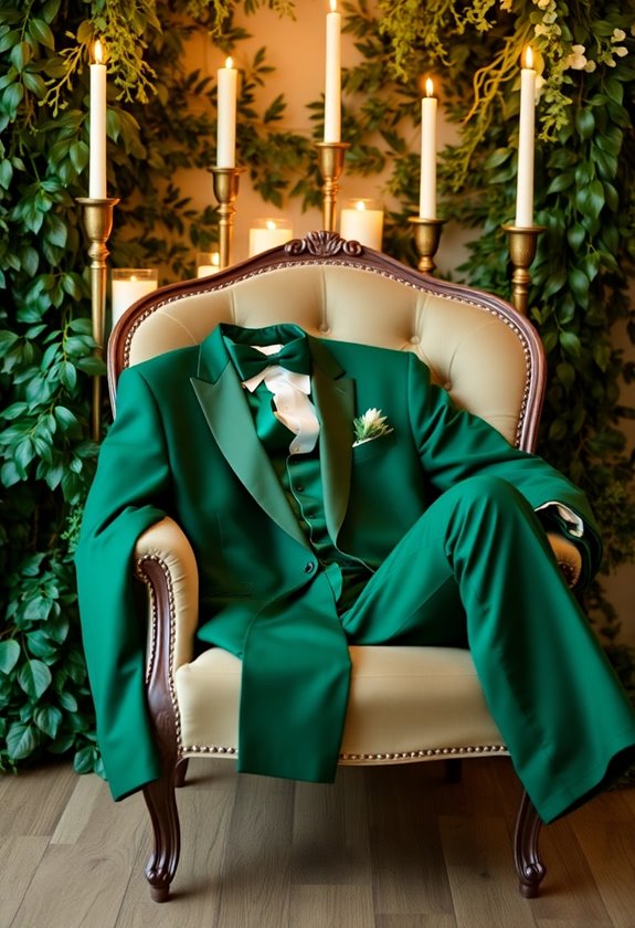emerald green wedding elegance
