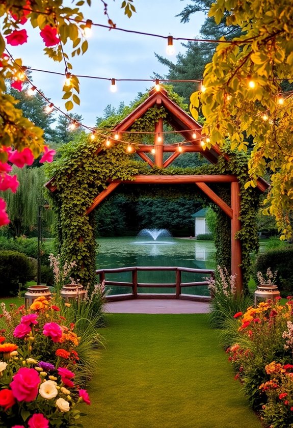 enchanting garden wedding setting