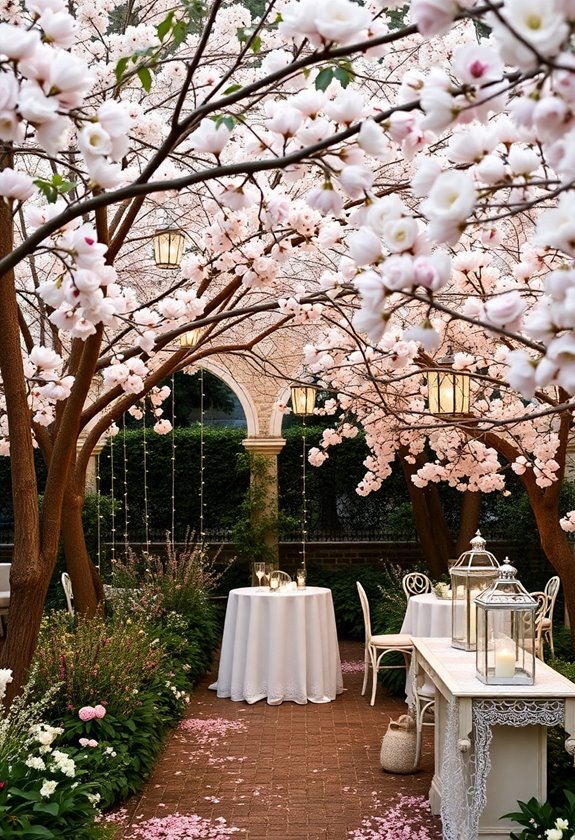 enchanting springtime wedding celebration