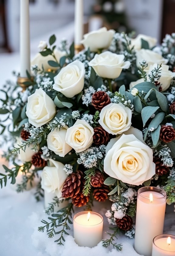 enchanting winter wedding decor