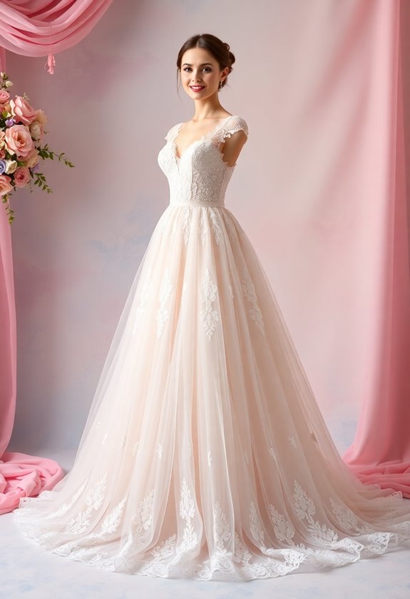 ethereal a line tulle dress