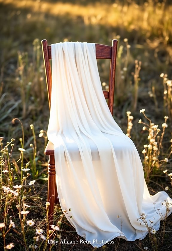 ethereal soft chiffon wedding dress