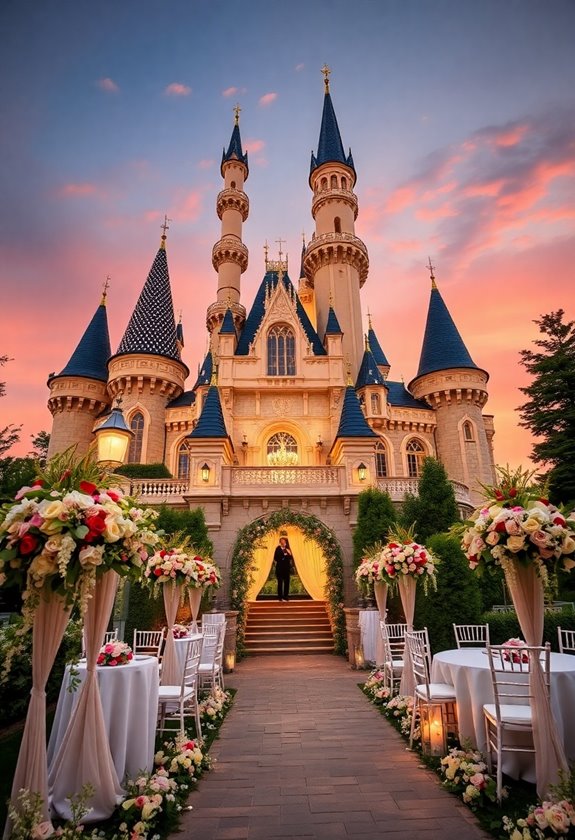 fairytale castle wedding celebration