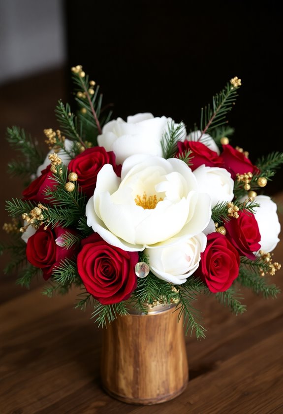 festive christmas floral arrangements