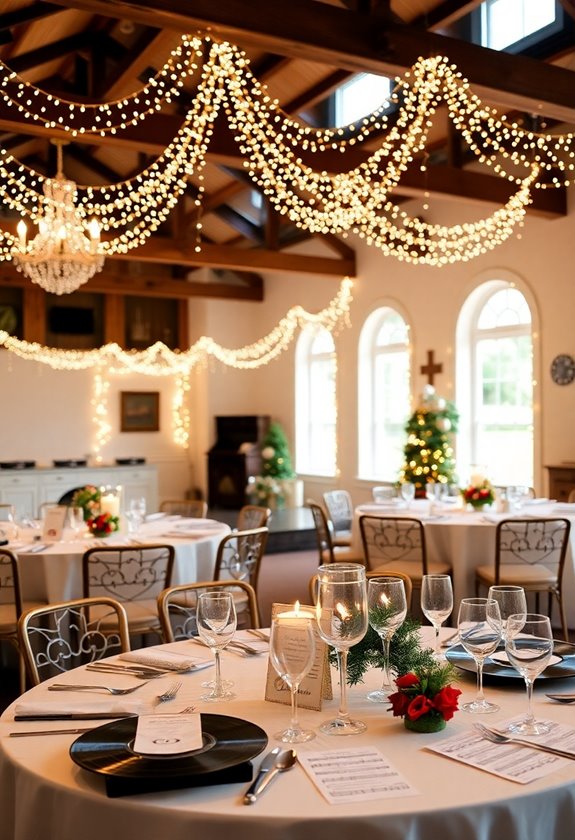 festive christmas music reception