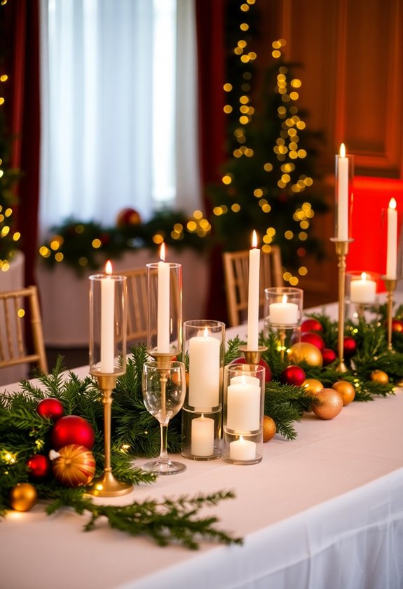 festive christmas wedding decor