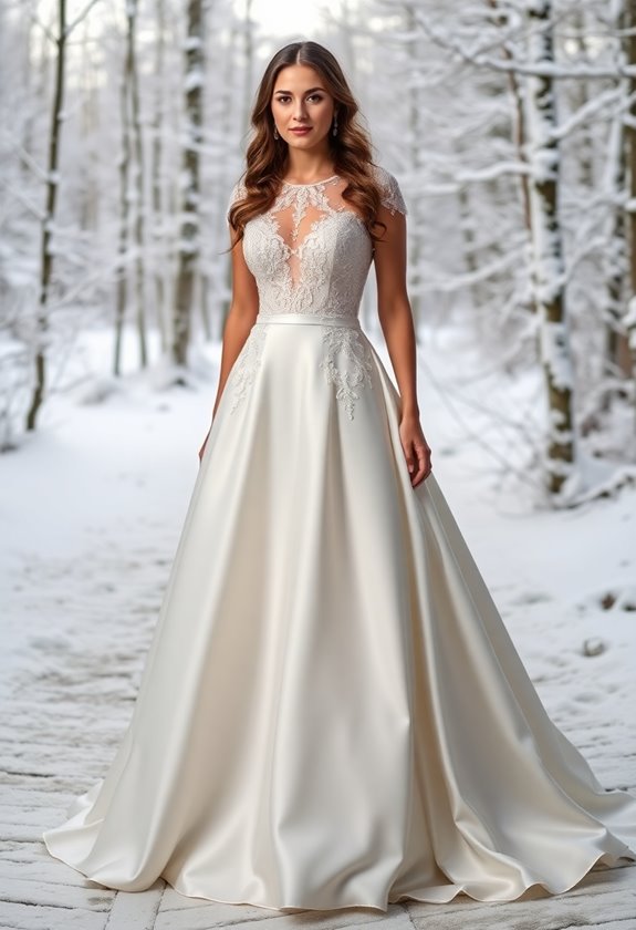 flattering a line wedding dresses