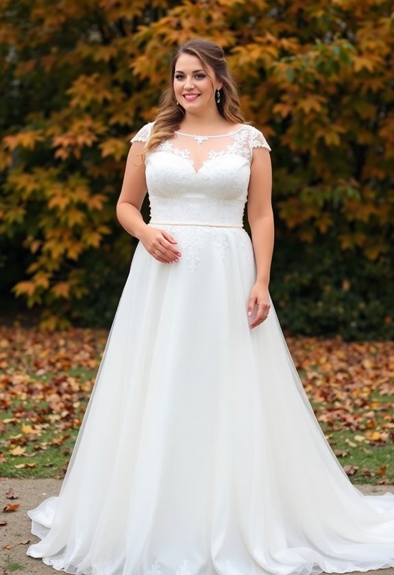 flattering wedding dress style