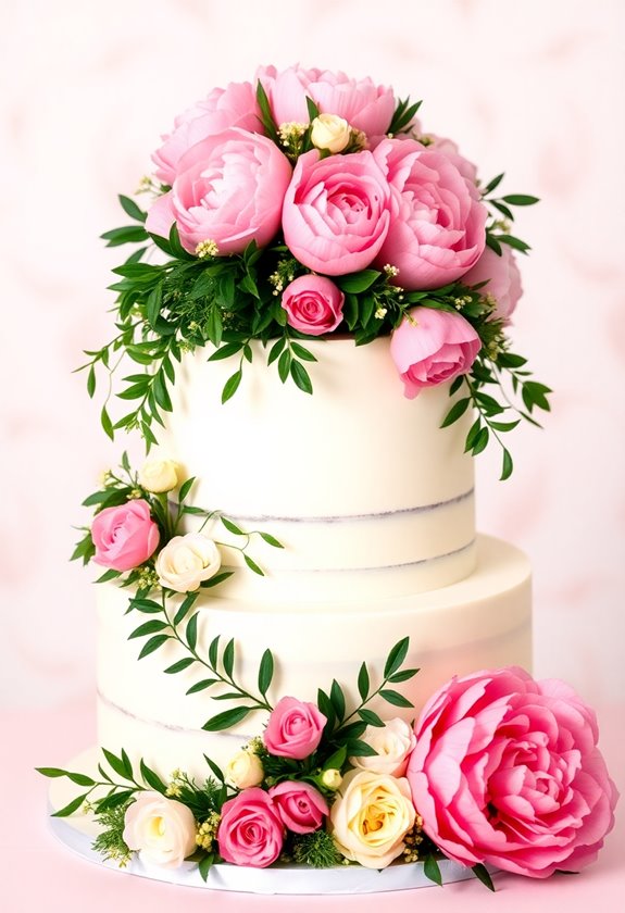 floral accents for wedding cakes