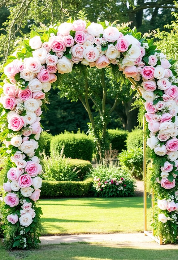 floral archway wedding decor