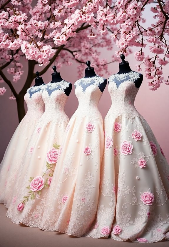 floral bridal gowns spring